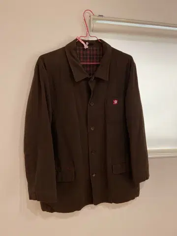 PAPAS 면 자켓 체크 안감