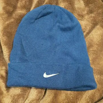 Nike 네이비 컬러 니트 모자 로고