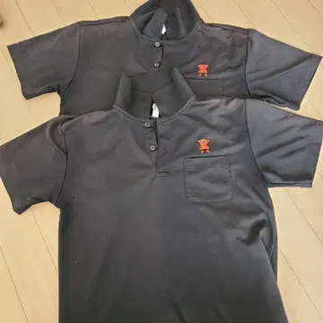 치바군 치바군 피케 셔츠 L 사이즈 2장 블랙 스모우