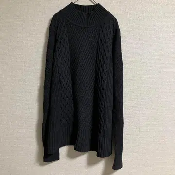 [ gap ] 니트 스웨터 둥근 카라 도톰 따뜻한 심플 멋진 블랙