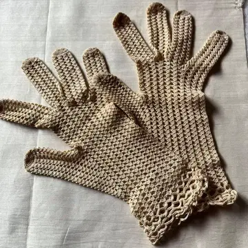 유럽 빈티지 숙녀의 뜨개 장갑