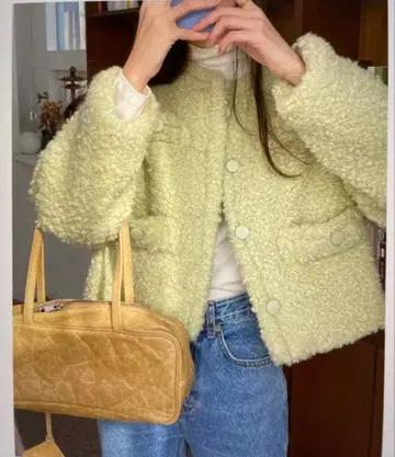 보아 자켓 노카라 자켓 숏 기장