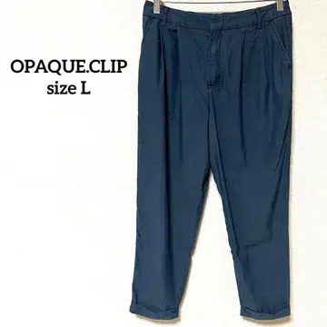오페이크 도트 클립 [ L ] 테이퍼드 팬츠 와이드 허리밴딩 네이비