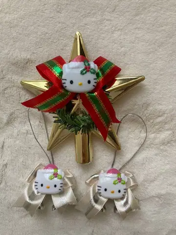 헬로키티 Hello kitty 헤이세이 레트로 크리스마스 오너먼트