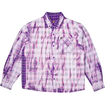 CARPET BLEACHED FLANNEL purple 셔츠