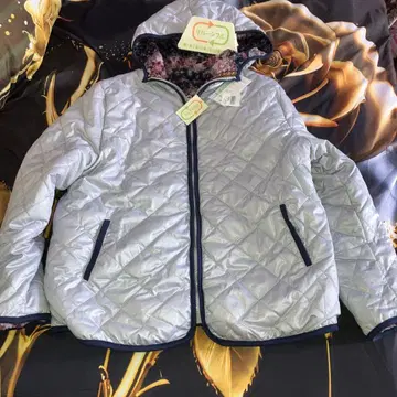 리버서블 실버 퀼팅 자켓 M~L 사이즈