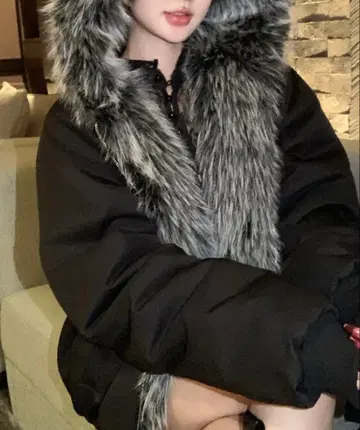 리버서블 퍼 자켓 (미사용 새상품)