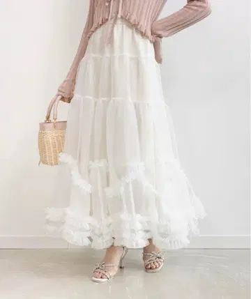 RAND 튤 프릴 캉캉 스커트