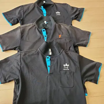 치바군 치바군 피케 셔츠 L 사이즈 3개 블랙