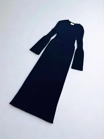 UNITED ARROWS 네이비 니트 원피스 긴팔