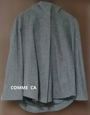 COMME CA 울 코트 후드 부착