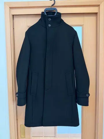 junhashimoto 캐시미어 혼방 울 스탠드 카라 코트