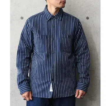 새상품급 휴스턴 HOUSTON STRIPE VIYELLA SHIRT