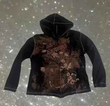 페어리 그런지 후드티 블랙