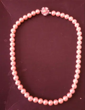 빈티지 펄 목걸이 SILVER 각인