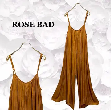 [ 로즈버드 ] 와이드 살로펫 올인원 [ M ] 카멜 광택 플리츠