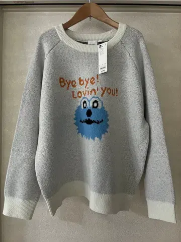 새상품 [ L사이즈 ] GU 퍼펫 오버 사이즈 니트 스웨터