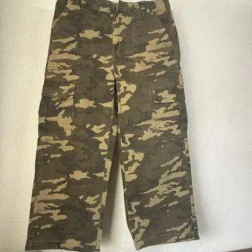 카모 패턴 와이드 팬츠