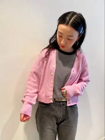 라코스테 BEAMS BOY 별주 울 혼방 가디건