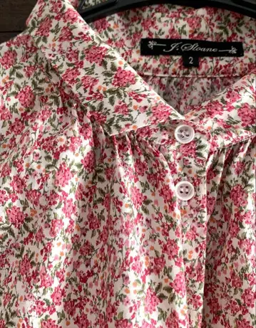 제이스로안 J.Sloane 리버티 긴팔 셔츠 M웰벡 꽃무늬