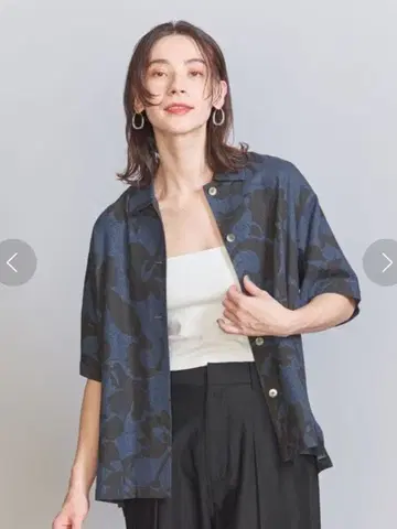 BEAUTY&YOUTH united arrows 보타니컬 프린트 셔츠