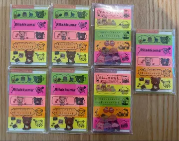 스미코구라시 리락쿠마 형광 인덱스 부착 메모 7개 세트