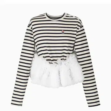 새상품 Bibiy FRANCINE TULLE TOP 블랙 블라우스