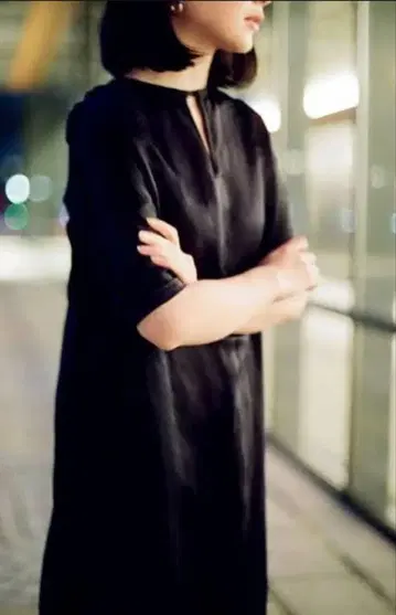 talk to me 린넨 실크 원피스