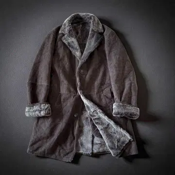 y2k real mouton coat silver grey fur