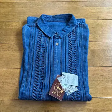 데코이 데님풍 블라우스 L 사이즈 미사용 새상품