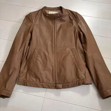 Work by Luca 브라운 가죽 자켓 F 사이즈