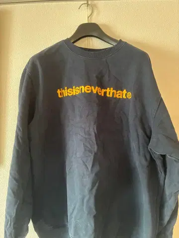 thisisneverthat 네이비 로고 맨투맨 XL