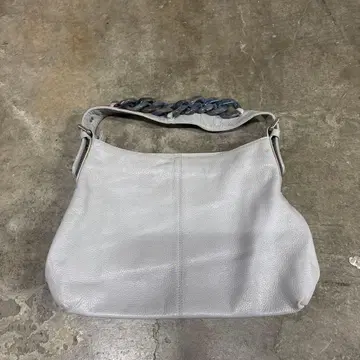 그레이 가죽 숄더백 체인 y2k archive