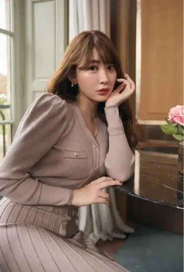 herlipto Suite Room Knit Long Dress