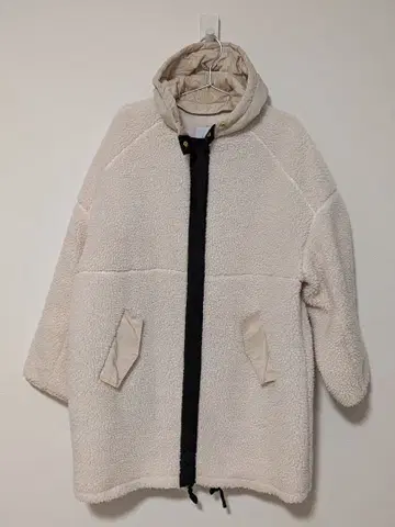 trois 보아 코트 2way 퀼팅 후드 보아 자켓