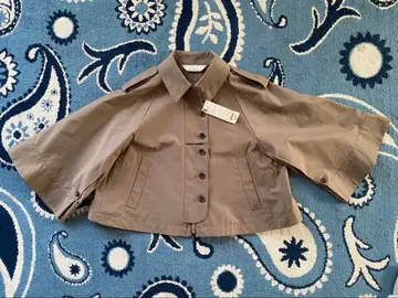 GU x rokh 브라운 숏 판초 자켓