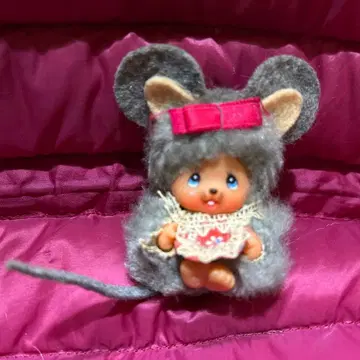 레트로 봉제 인형 몽치치 쥐 레어