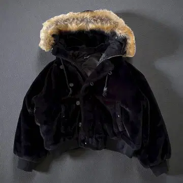 fairy grunge all fur N-2B flight jacket