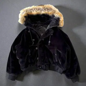 fairy grunge all fur N-2B flight jacket