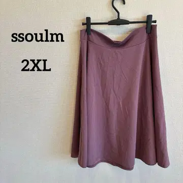 새상품급 ssoulm [ 2XL ] 퍼플 플레어 스커트 얇은 여름옷 봄옷