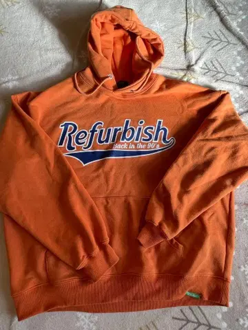 리퍼비시 오렌지 후드티 L 사이즈