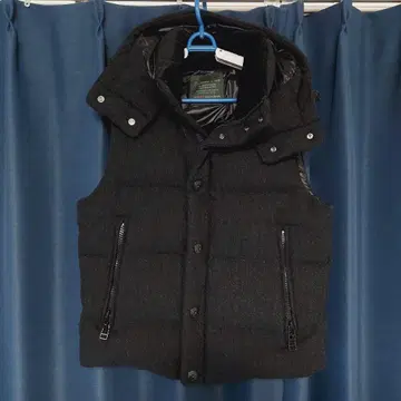 nano universe x 니시카와 다운 헤링본 트위드 다운 베스트