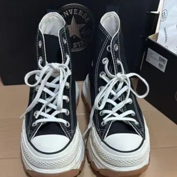 한정 판매 CONVERSE ALL STAR 블랙 하이컷 스니커즈