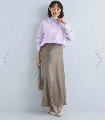 시착만 한 상품 유나이티드 애로우즈 그린 라벨 새틴 내로우 스커트