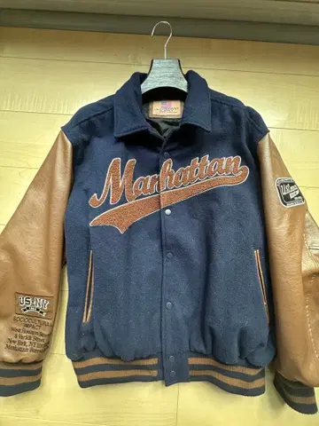 WEGO 멜톤 와펜 바시티 자켓