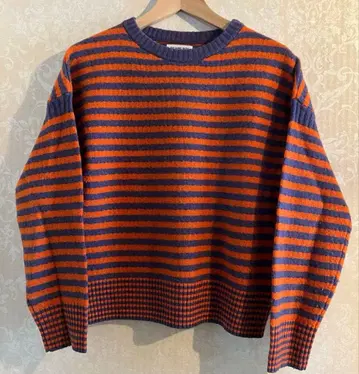 [ BEAMS BOY ] 빔즈 울 보더 니트 M 사이즈