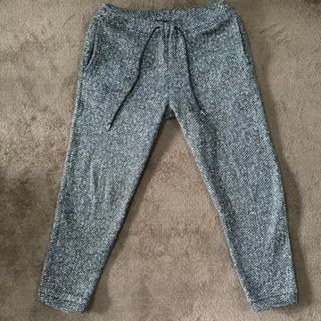 유나이티드 애로우즈 하운드투스 패턴 다크 그레이 계열 조거 팬츠 니트풍