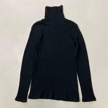 나카가와 마사시치 상점 면린넨 골지 터틀넥 리브 니트 풀오버