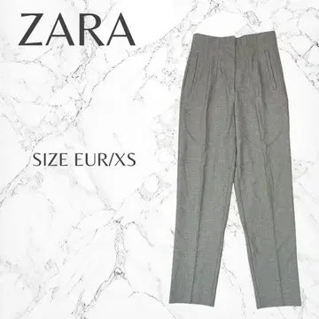 자라 깔끔한 센터 프레스 하이웨스트 팬츠 슬랙스 EUR/XS