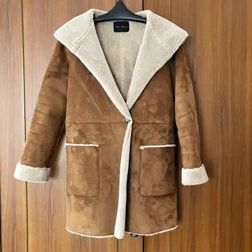 어반 리서치 페이크 무스탕 코트 더플 코트